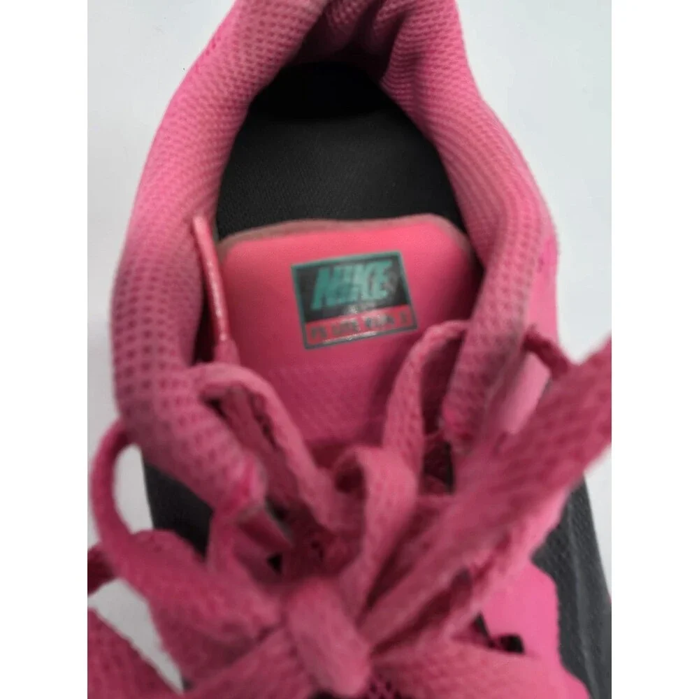 Nike FS Lite Run 3 Womens Size 8 Running Shoes Pink Blast Dark Grey 807145-011